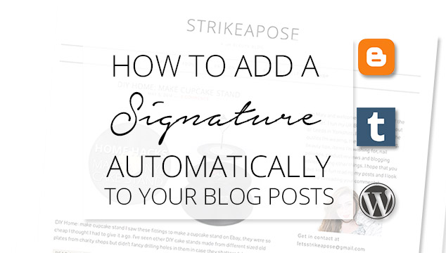 Tecky Tuesday: How To Create a Blog Signature