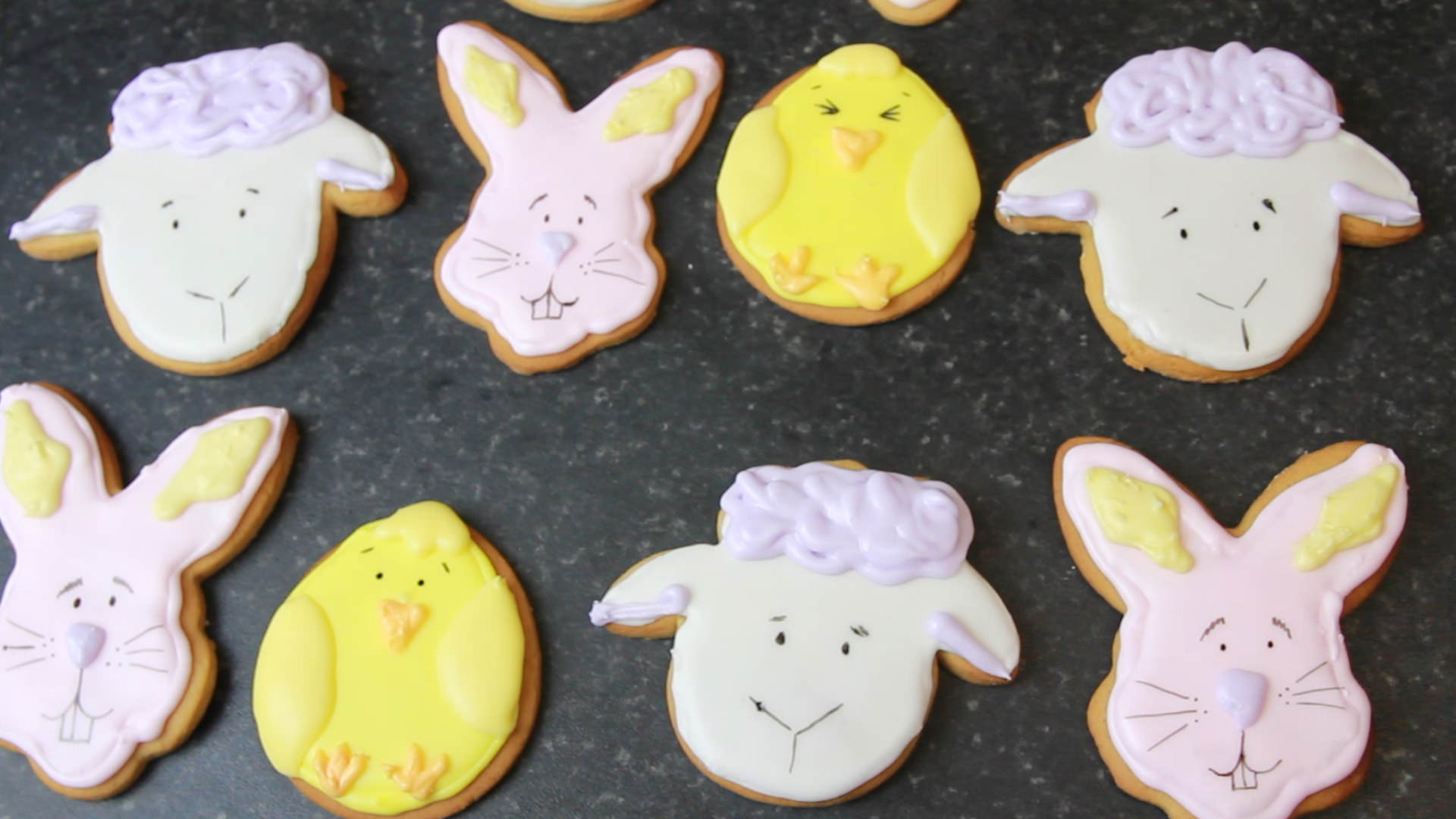 Easter Biscuits Iced Lamb, Chick and Bunny Biscuits