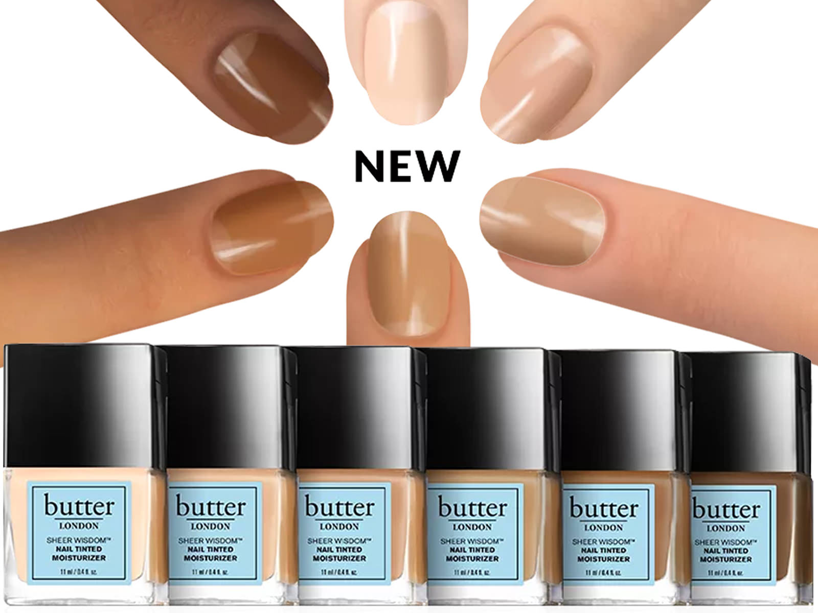 butter LONDON Sheer Wisdom Nail Tinted Moisturizer Strikeapose