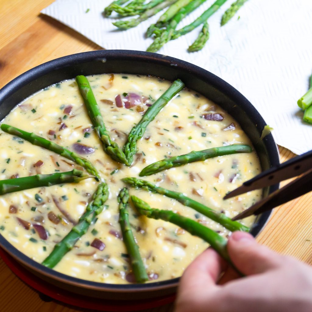 Slimming World Quiche Syn Free Asparagus, Chive and Onion Strikeapose
