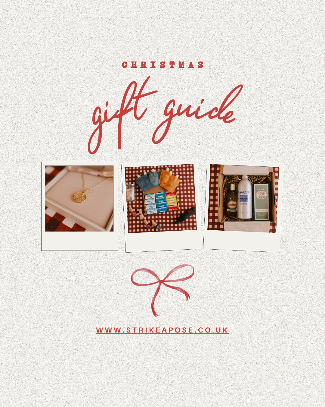 Festive Christmas Gift Guide with stylish items. 